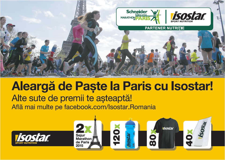 In 2015, poti alerga la Marathon de Paris cu ISOSTAR