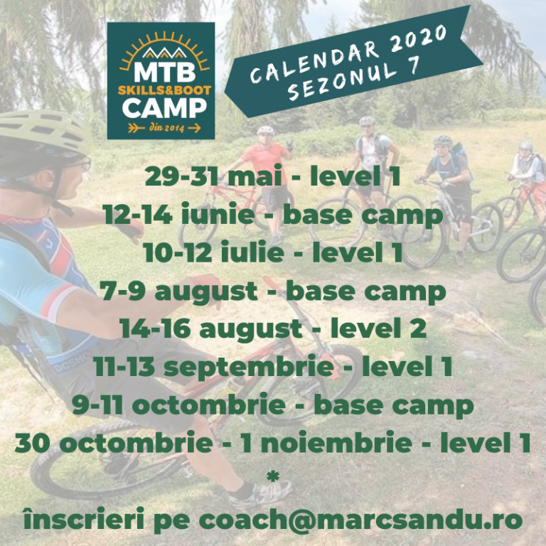 MTB Skills and Boot Camp Calendar 2020 tabere mtb sezonul 7